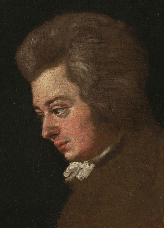 Mozart, by Lange (unfinished, 1782)