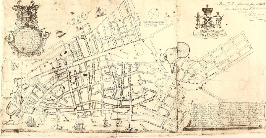 James Lyne's New York Survey (Bradford map), c. 1730
